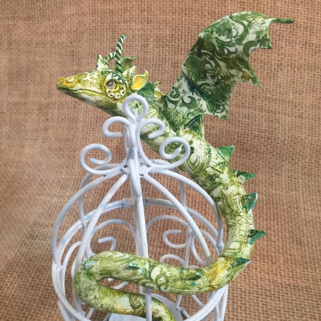 Make a Faux Batik Effect Sculpted Dragon with Polymer Clay Online Workshop with Sandy Huntress - Create Along 