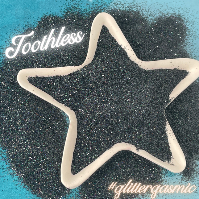 Toothless Fine Black Charcoal Holographic oil slick Glitter for pens candles earrings clay resin mugs slime tumblers nail art 2 oz - Create Along 